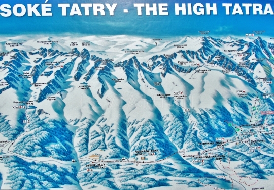 Mapy ve Vysokých Tatrách