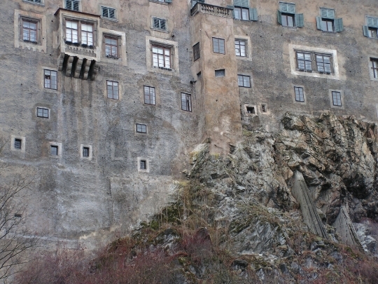 Český Krumlov - okna zámku